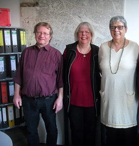 Das Bild zeigt vier Personen. Von links: Uwe Hübsch, Marie-Luise Körner, Christine Riek und Frank Körner