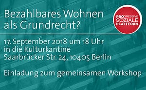 Workshop “Bezahlbares Wohnen  als Grundrecht?”