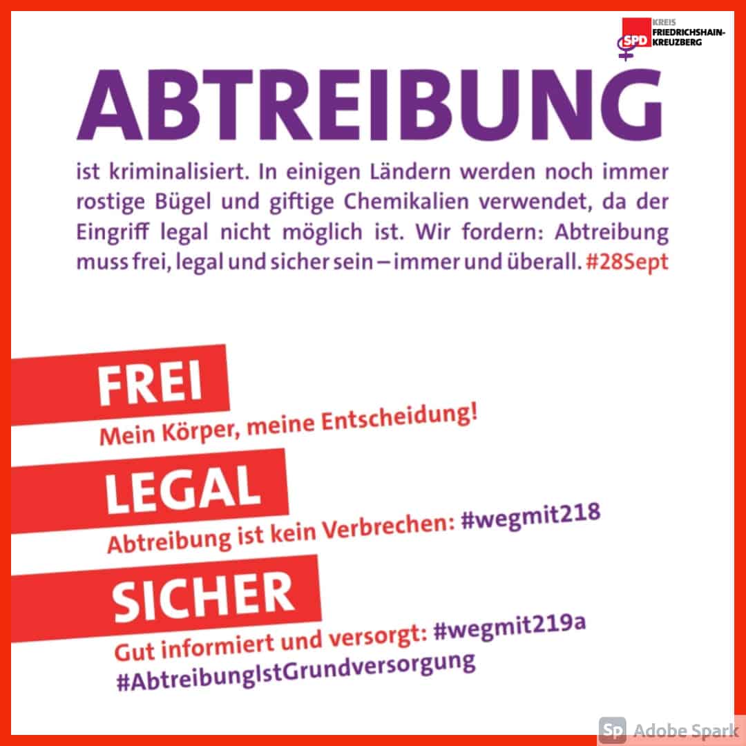 Heute ist #safeabortionday....