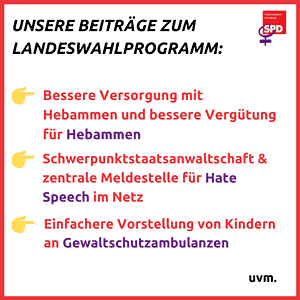 Unsere Beiträge zum Landeswahlprogramm (Auswahl)