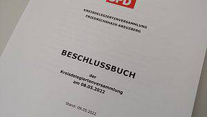 Beschlussbuch der Kreisdelegiertenversammlung am 8. Mai 2022