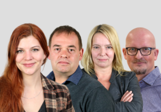 Hannah Sophie Lupper, Frank Vollmert, Peggy Hochstätter und Thomas Giebel (v. l.)