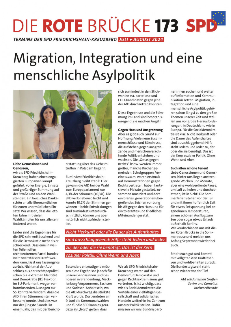 Die Rote Brücke 173 ist online.