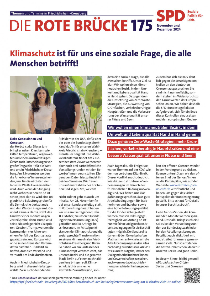 Die Rote Brücke 175 ist online.