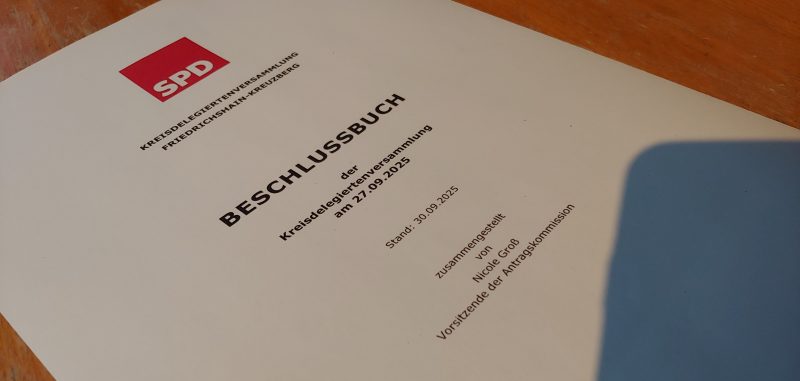 Das Beschlussbuch der Kreisdelegiertenversammlung am 27. September ist online